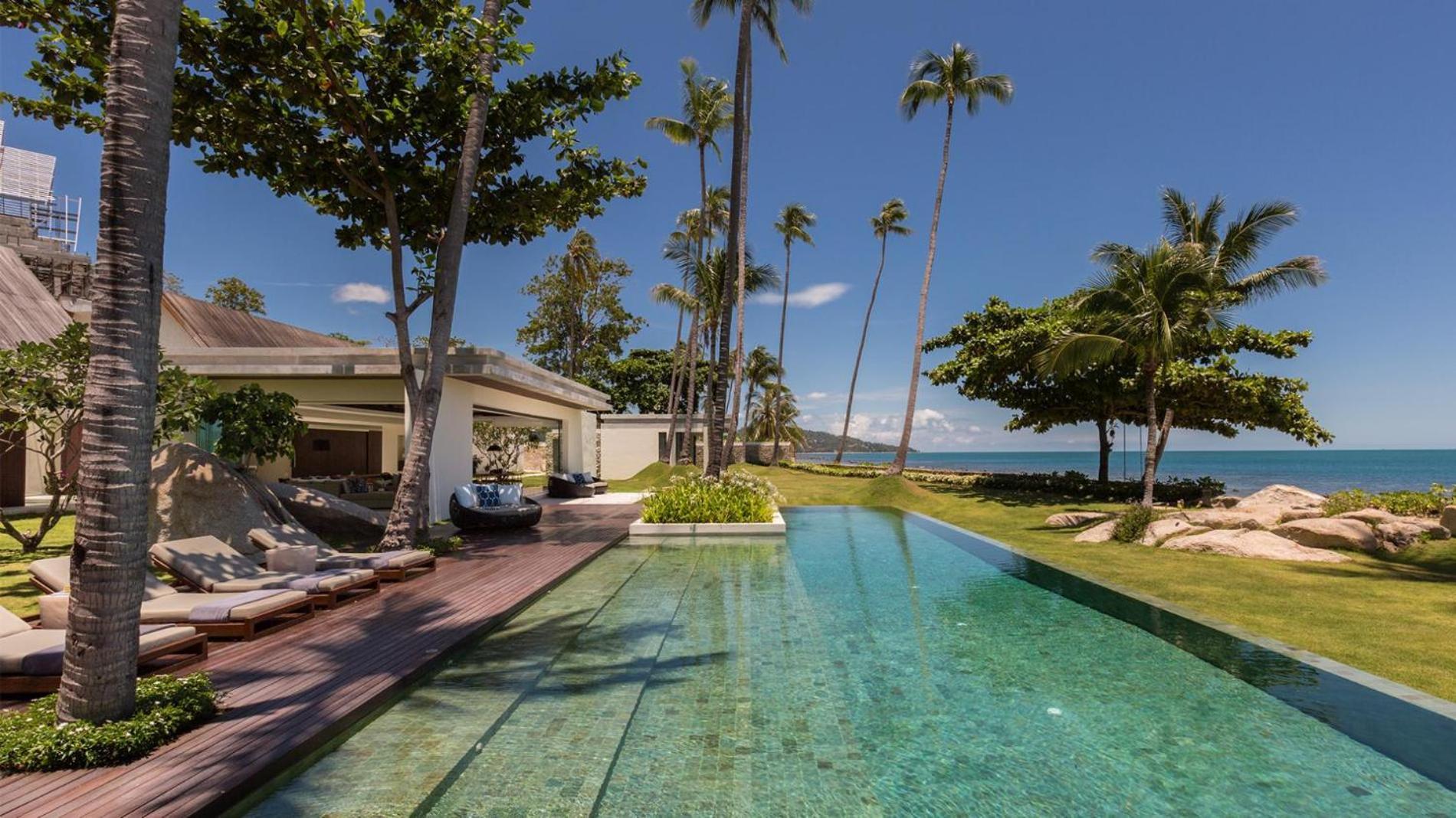 Fashionable Villa Malabar Beachfront 5 Bedrooms Plus 2 Kid'S Bedrooms Laem Sor Eksteriør billede