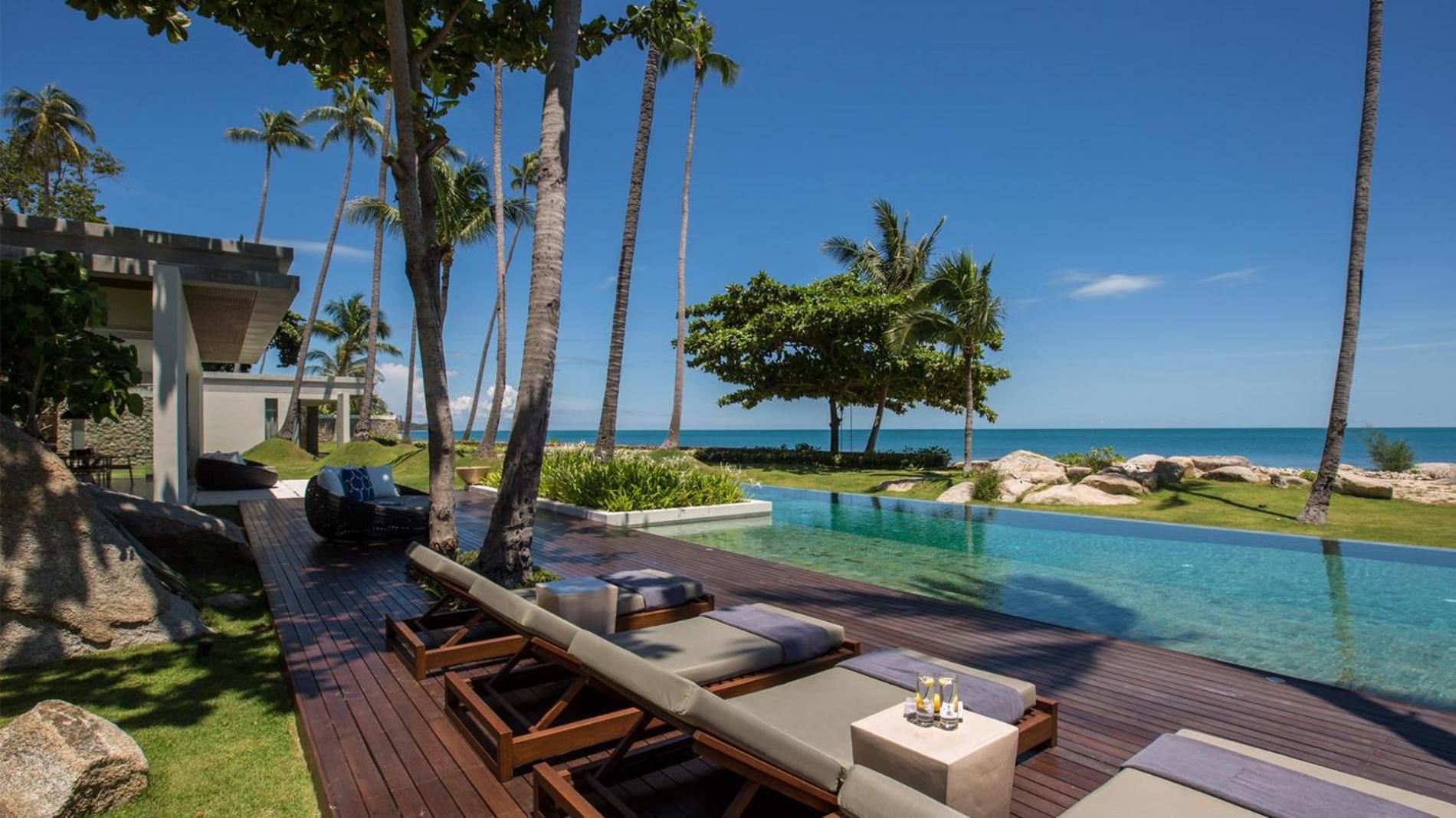 Fashionable Villa Malabar Beachfront 5 Bedrooms Plus 2 Kid'S Bedrooms Laem Sor Eksteriør billede